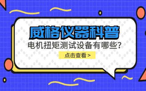 威格儀器-電機(jī)扭矩測(cè)試設(shè)備有哪些？插圖